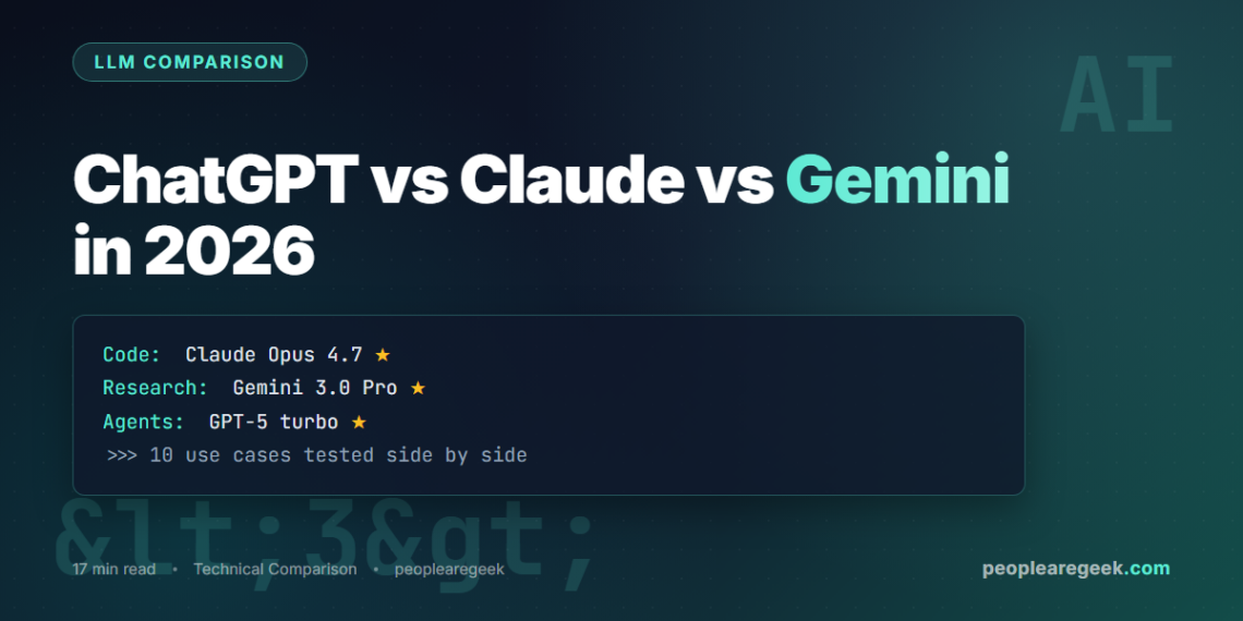 ChatGPT vs Claude vs Geminiin 2026 - PeopleAreGeek
