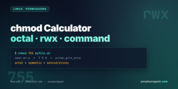 chmod Calculator: Visual Linux Permissions Tool (Octal, Symbolic, rwx) - cover image