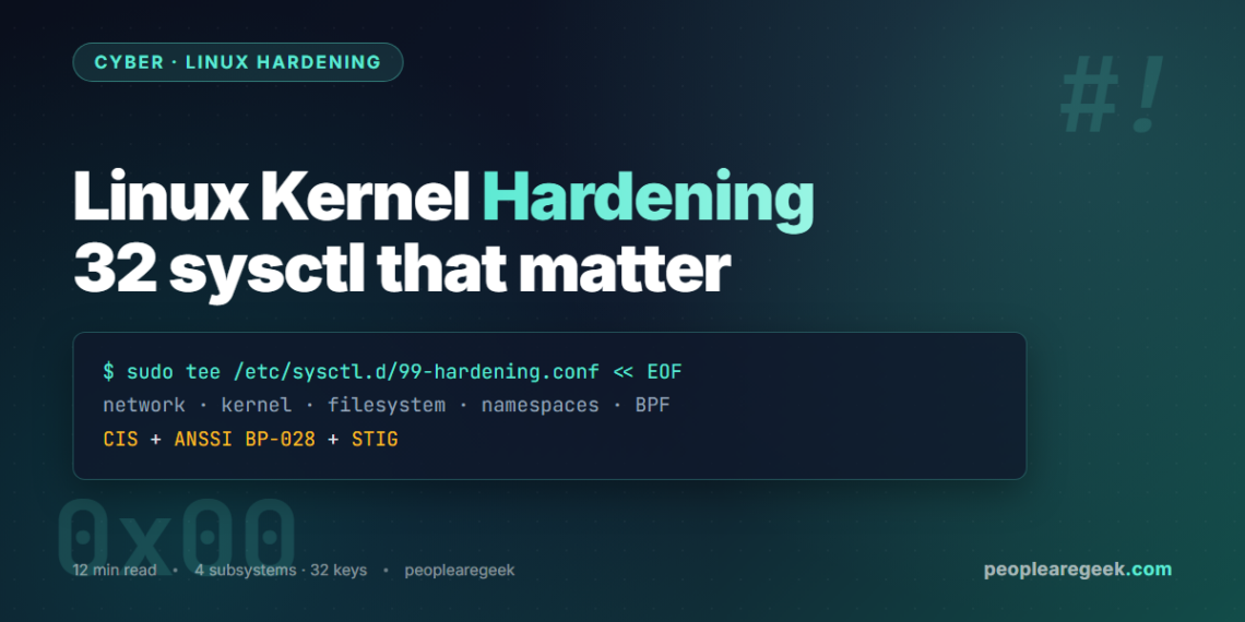Linux Kernel Hardening: Essential sysctl Checklist for 2026 - cover image