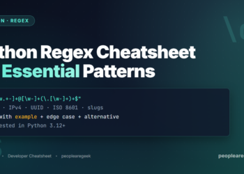 Python Regex Cheatsheet20 Essential Patterns - PeopleAreGeek