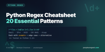 Python Regex Cheatsheet20 Essential Patterns - PeopleAreGeek