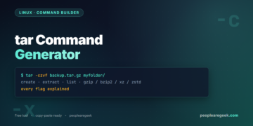 tar Command Generator: Build Create, Extract and List Commands - cover image