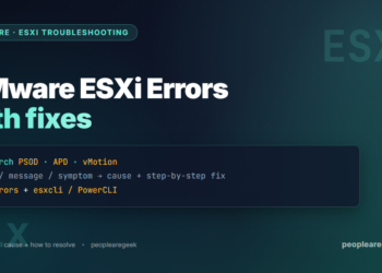 VMware ESXi error reference - 70 errors with fixes - cover image