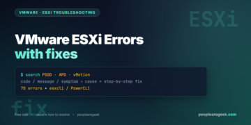 VMware ESXi error reference - 70 errors with fixes - cover image