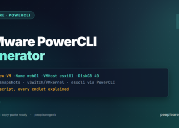 VMware PowerCLI command generator cover
