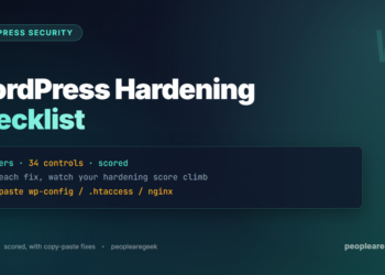 WordPress Security Hardening Checklist: 34 Scored Controls with Copy-Paste Fixes - cover image