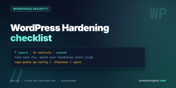WordPress Security Hardening Checklist: 34 Scored Controls with Copy-Paste Fixes - cover image